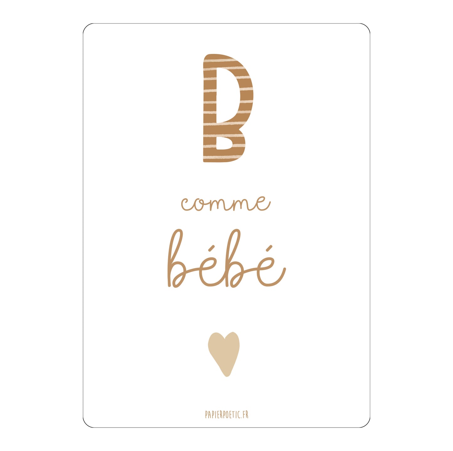 Carte - "B comme Bébé"