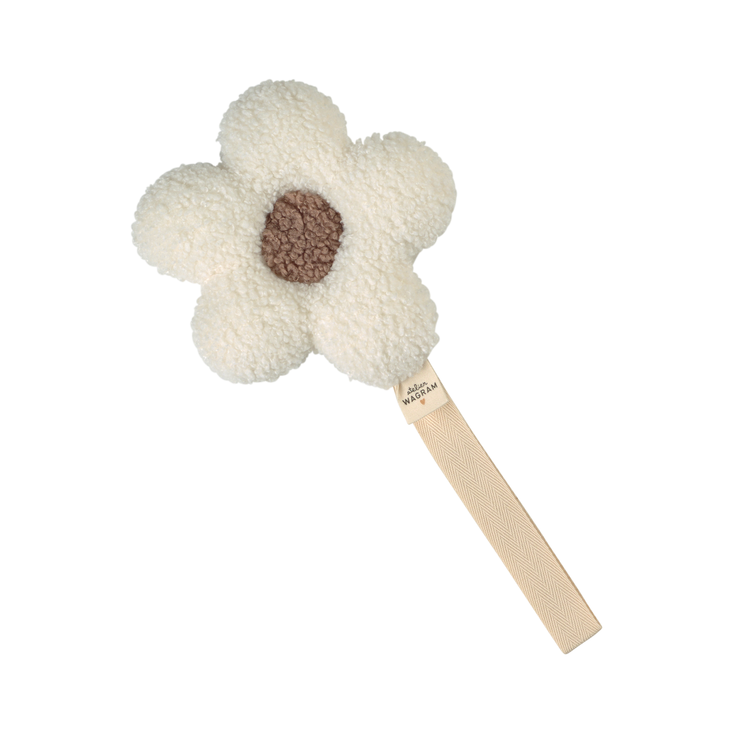 Attache-tétine - Fleur Sherpa écrue