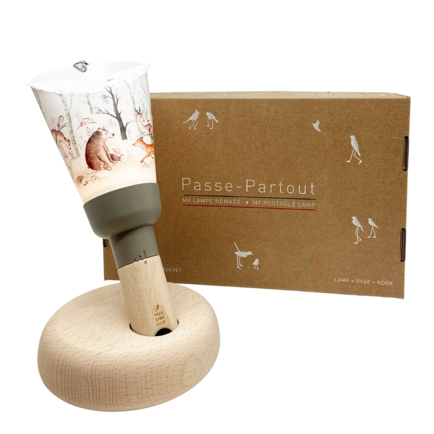 Lampe nomade - Fôret enchantée taupe