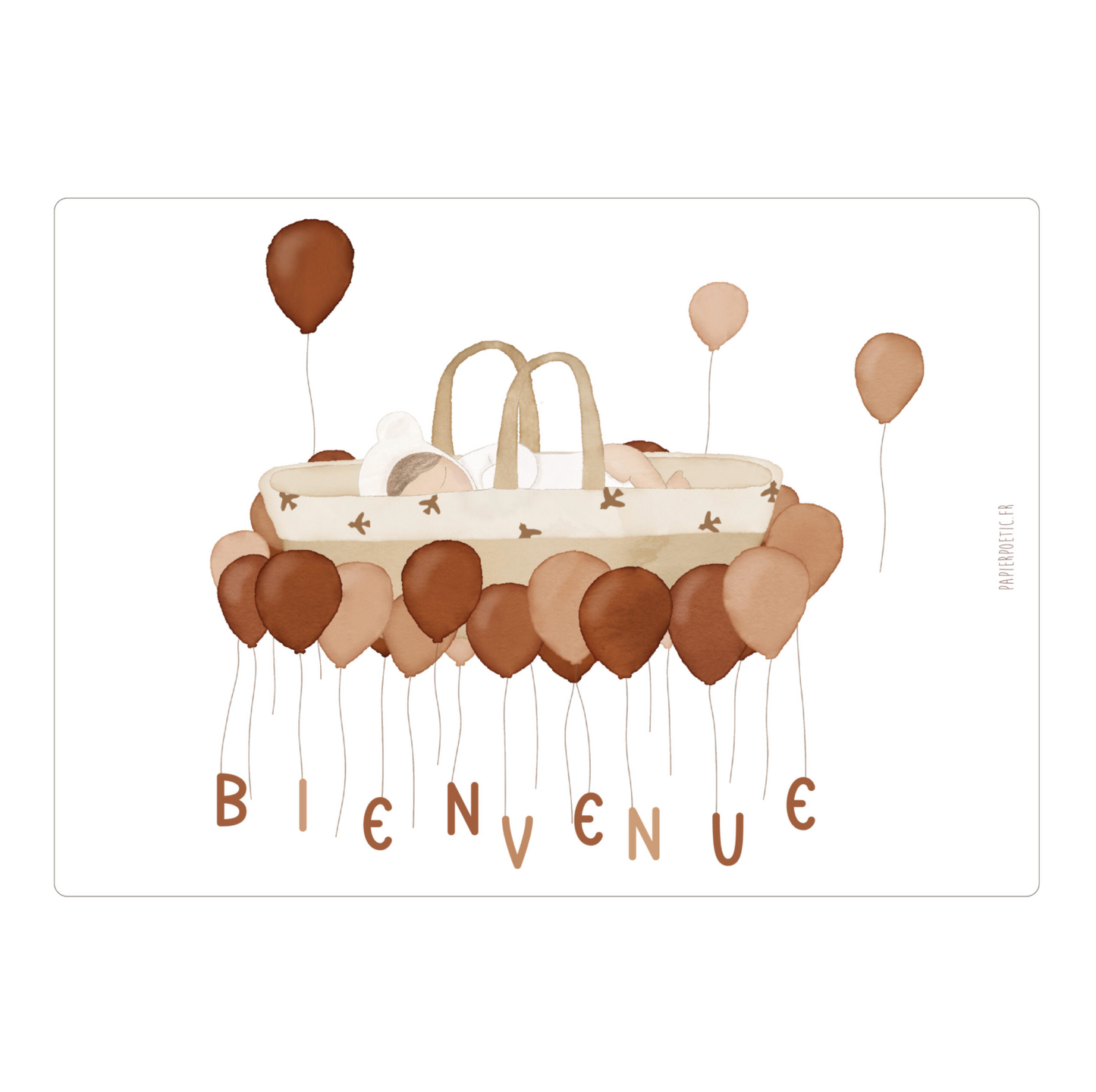 Carte Naissance - Berceau Bienvenue