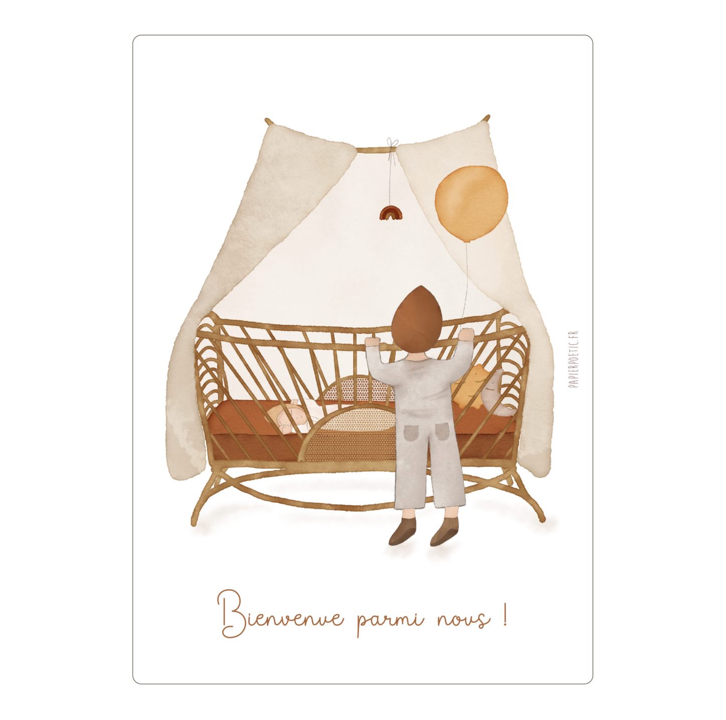 Carte Naissance - "Bienvenue parmi nous"