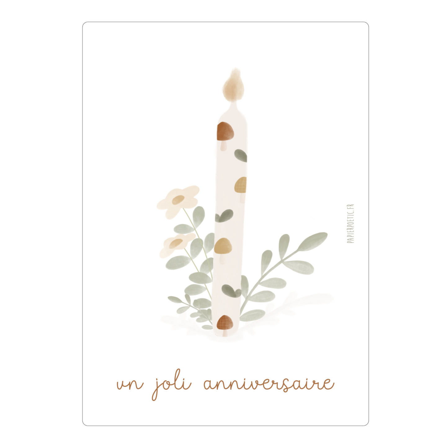 Carte Anniversaire - Bougie
