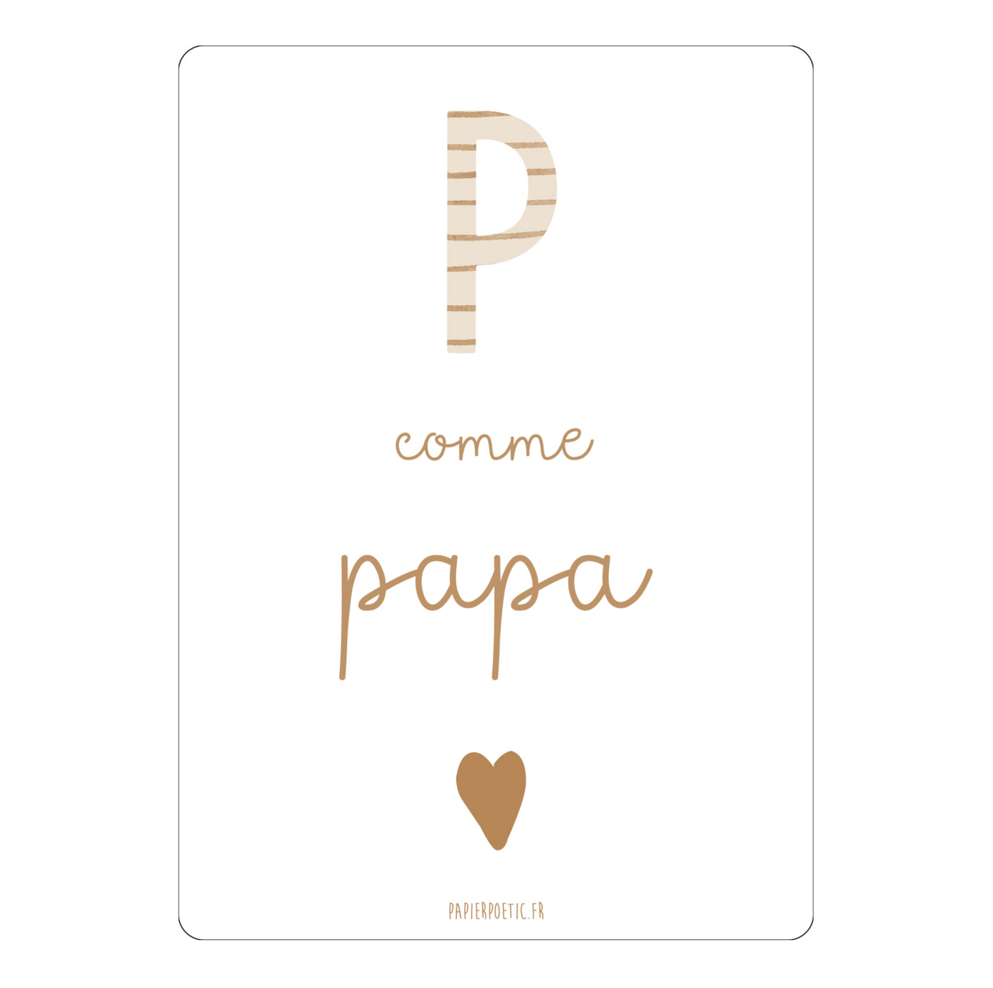 Carte - "P comme Papa"