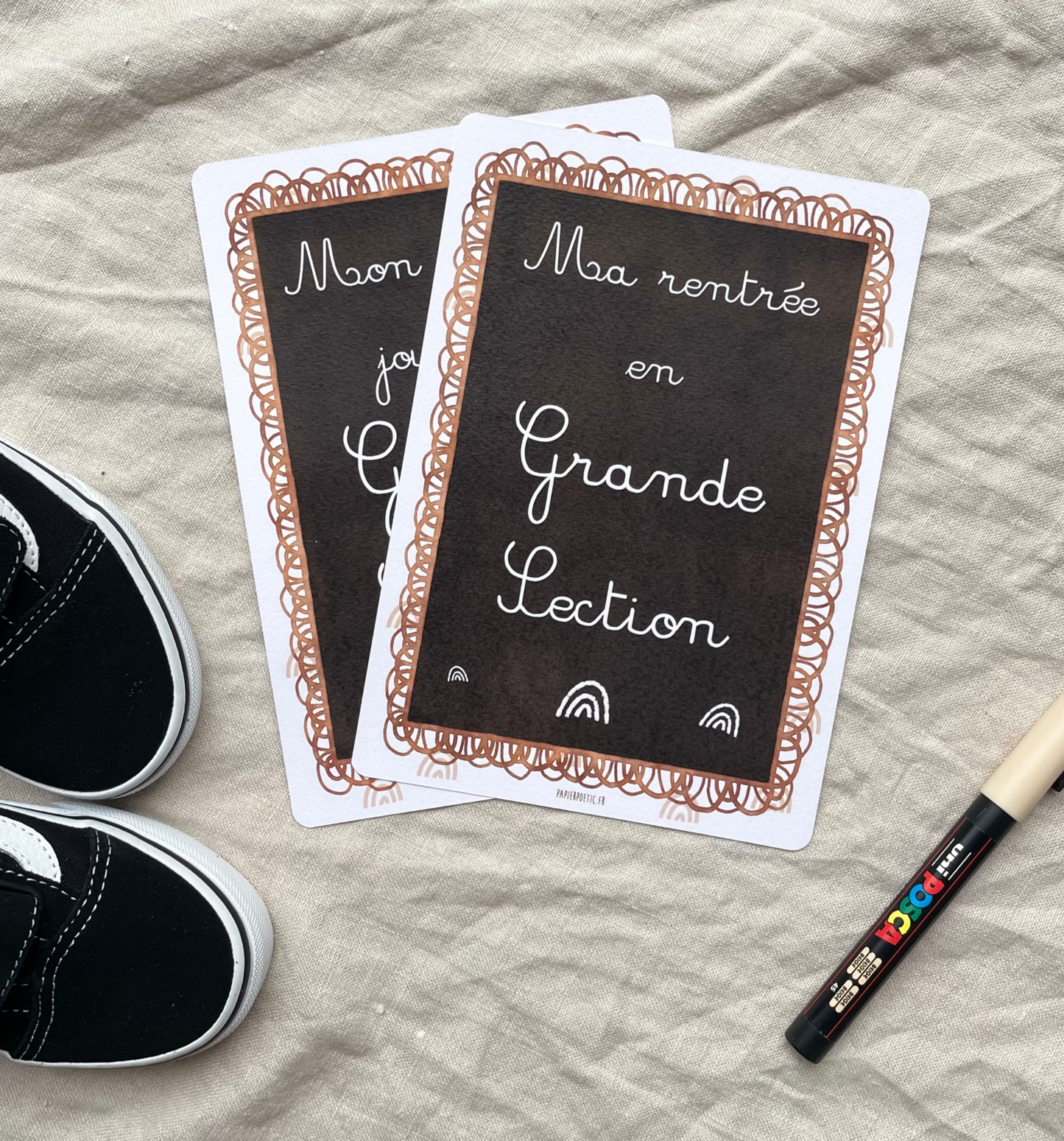 Cartes Souvenir - Ecole Maternelle "Tableau"