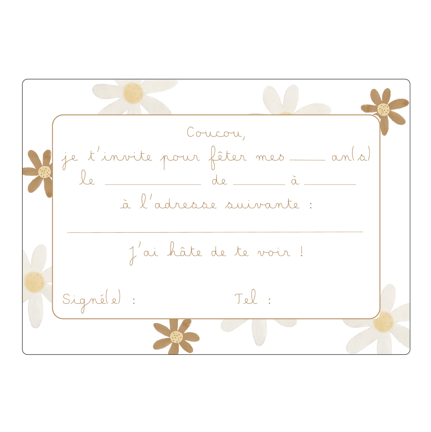 Invitations Anniversaire - Bohème
