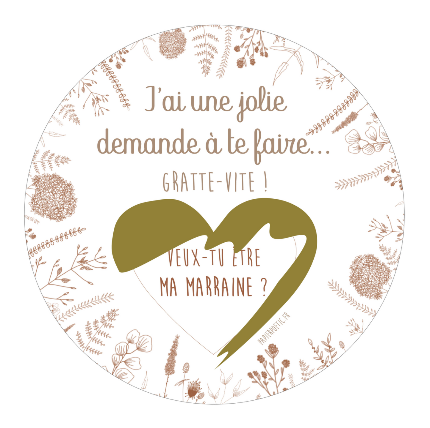 Carte à gratter - Future marraine