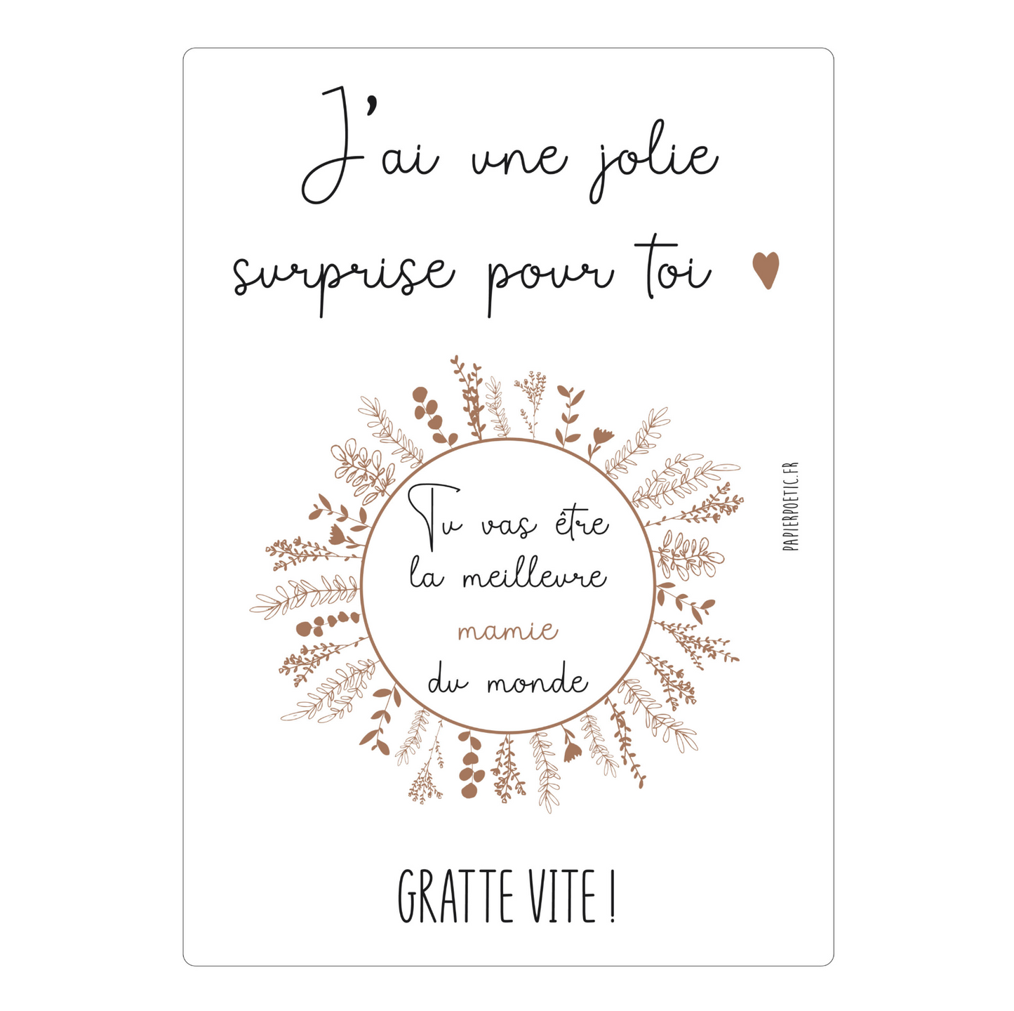 Carte à gratter - Mamie
