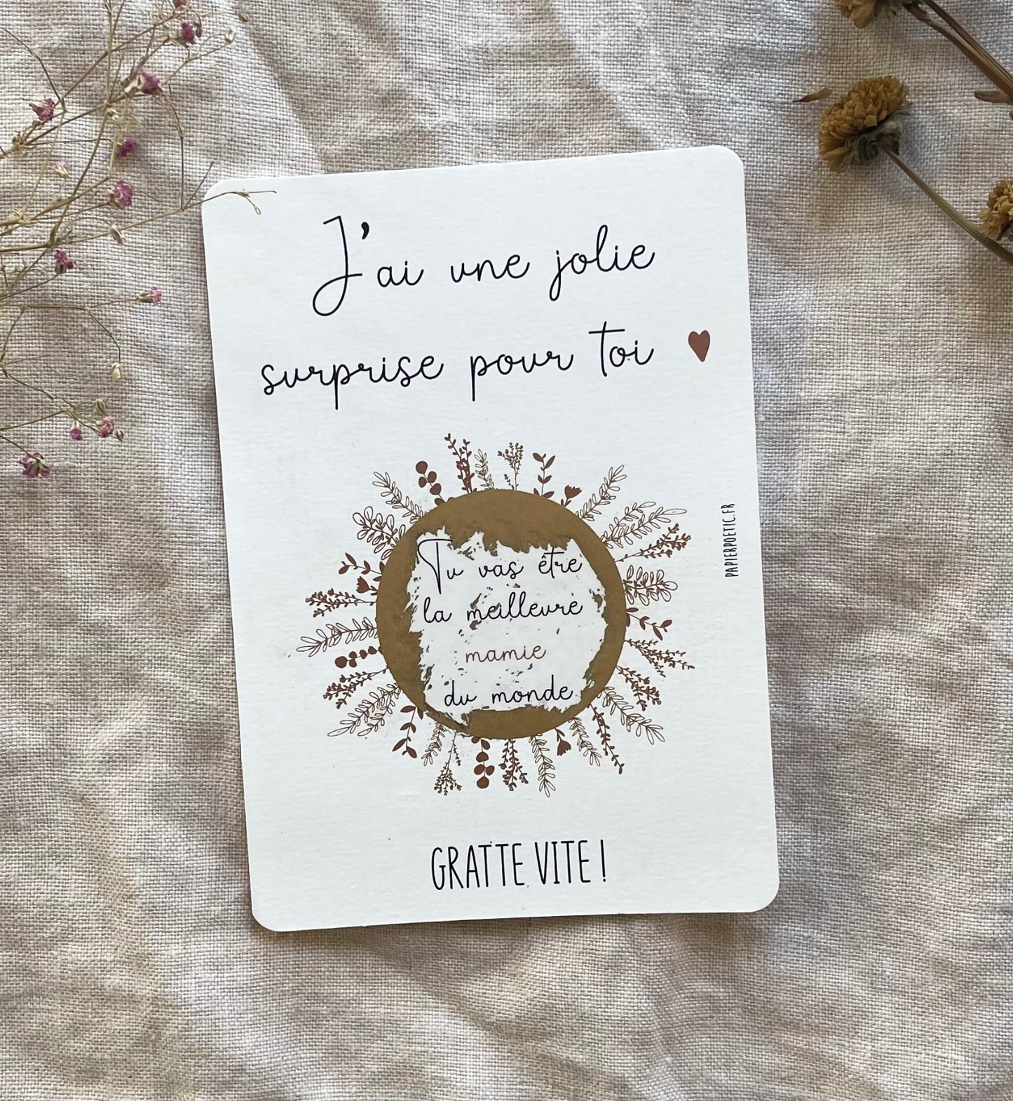 Carte à gratter - Mamie