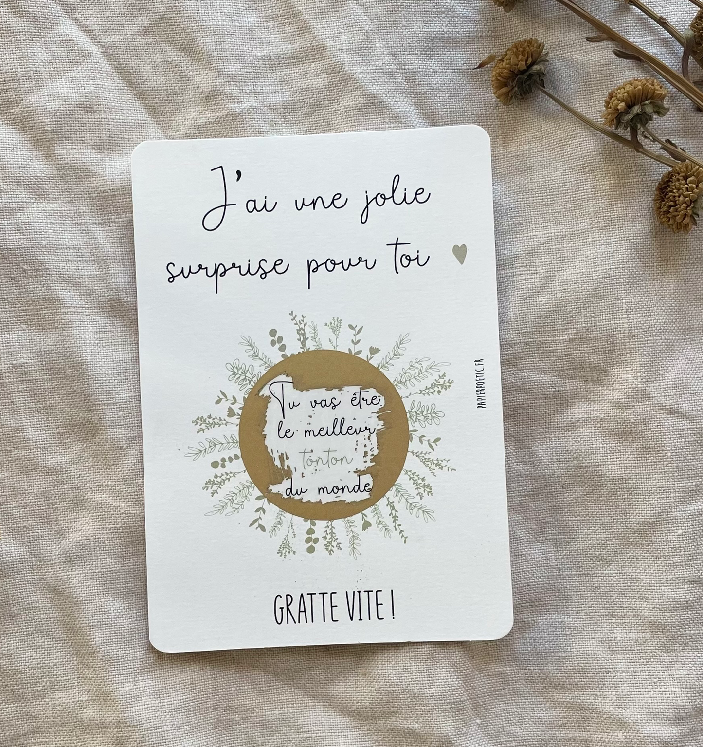 Carte à gratter - Tonton