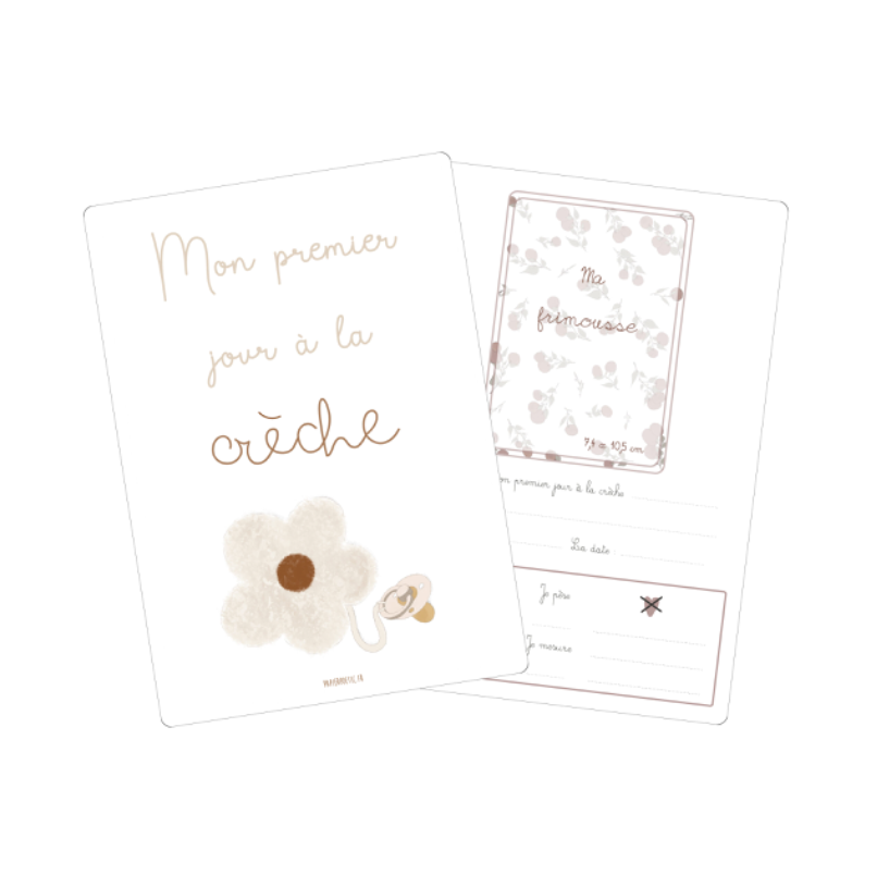 Cartes Souvenir - Crèche "Fleur"