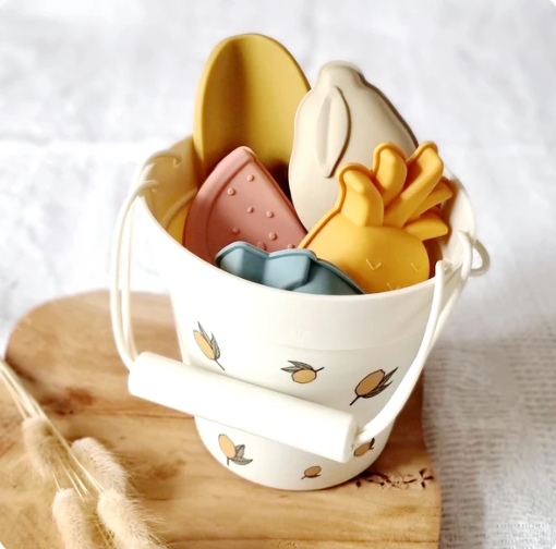 Seau de plage et accessoires - Citron