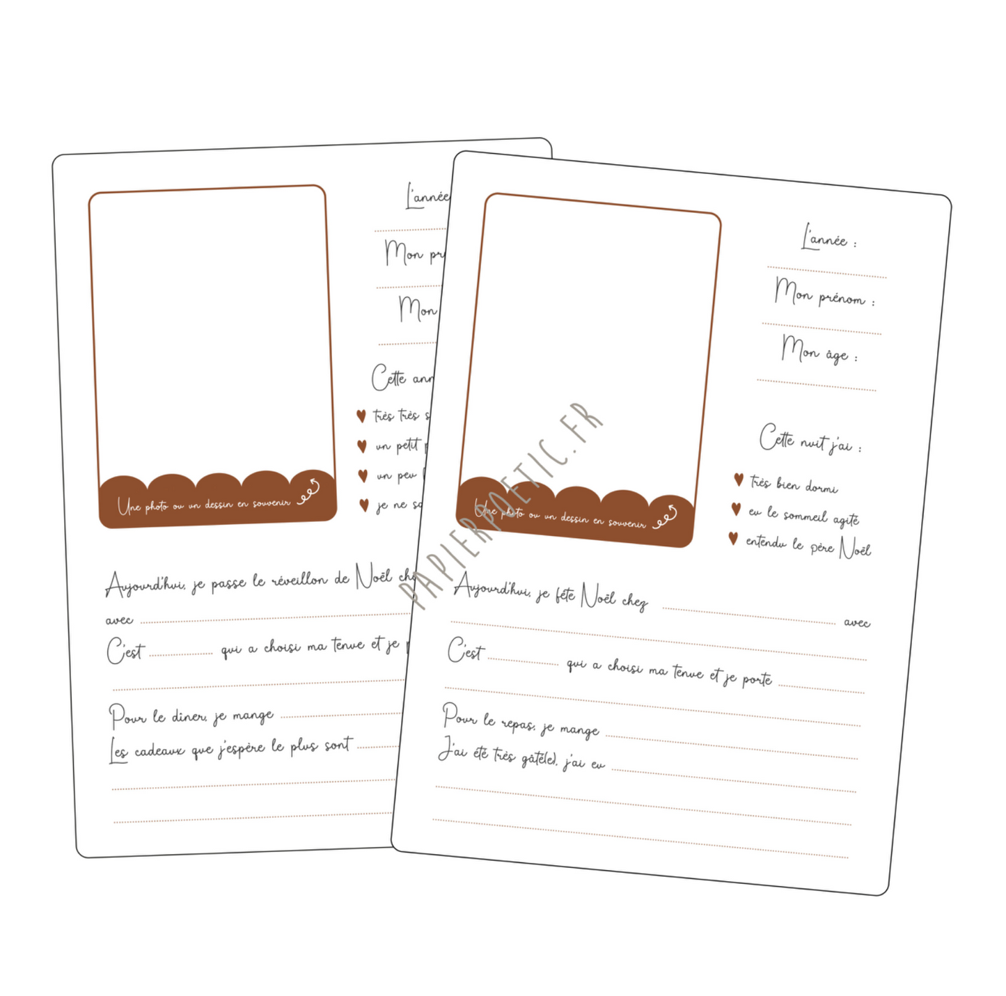 Cartes souvenirs de Noël - Père Noël