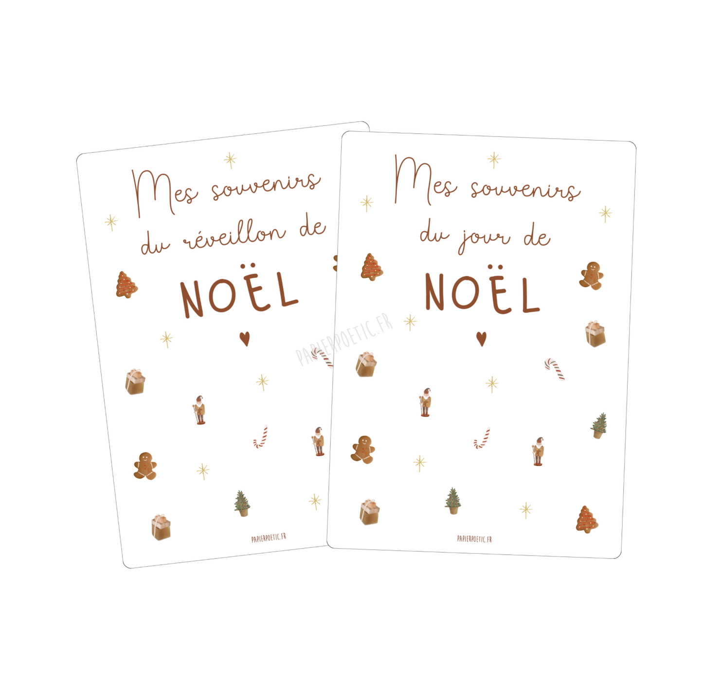 Cartes souvenirs de Noël - Motifs de Noël
