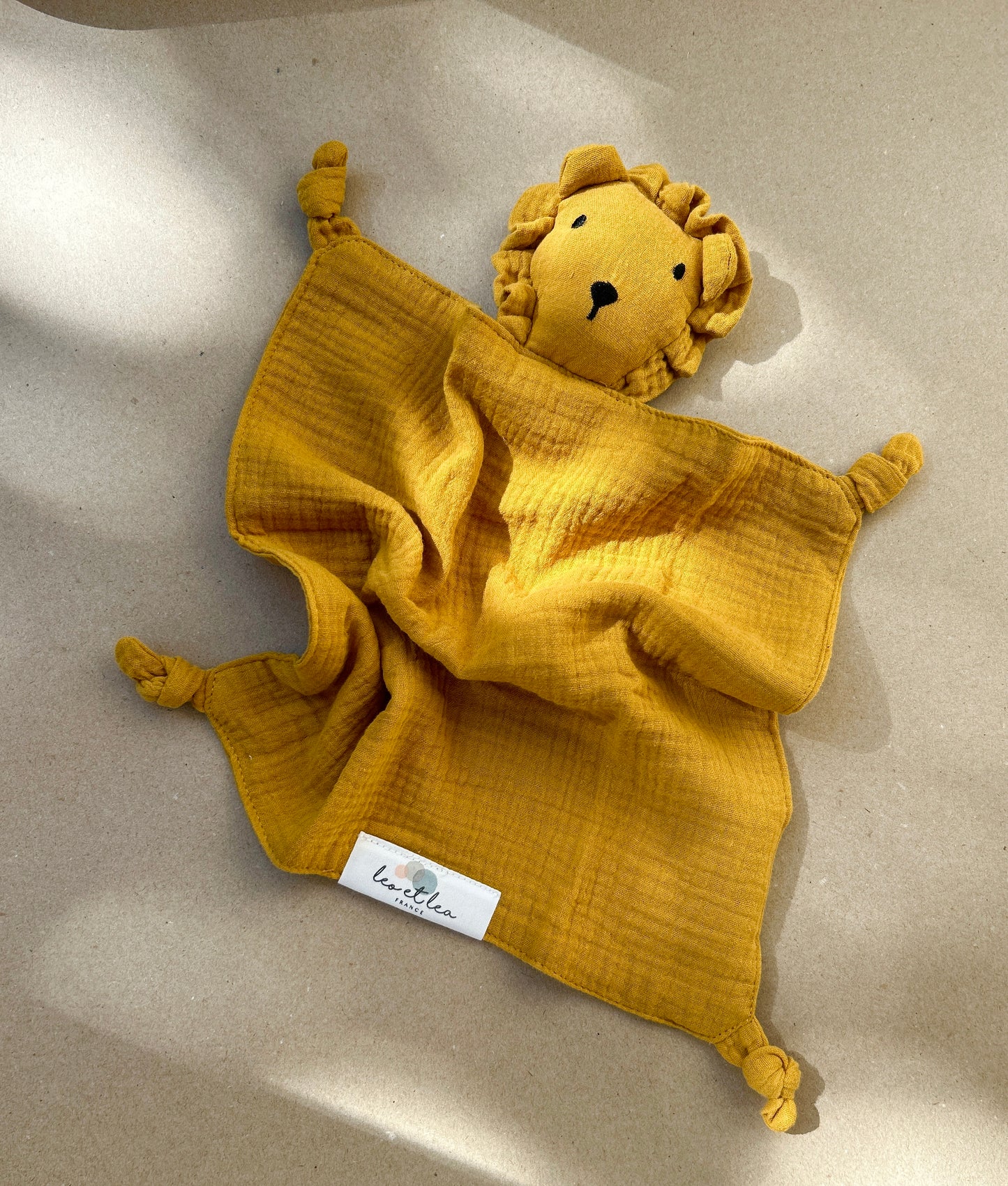 Doudou lion - Moutarde